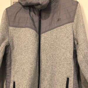 New Balance light gray hoodie